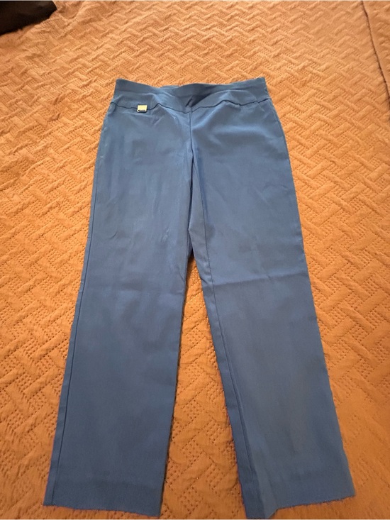 Alfani Pants - Alfani Blue Ankle-Length Straight CAPRI Pants